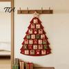Fabric Craft Supplies Quilted Tree Advent Calendar DIY Kit, 24 Pocket Christmas Sewing Indoor Wall Decor Handmade Patchwork Kit for Adults,