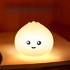 Creative Battery Powered Night Cute Light Baozi-shaped Silicone Soft Baby Night Sleeping Lighting Eye Protection for Bedroom