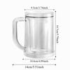 Plastic Cold Drink Chilled Cups Washable Freeze Beer Glass Double Interlayer Cup  Summer Cooling