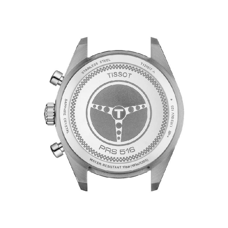 Tissot Klassische Herren-Chronographenuhr – Tissot PRS 516, Swiss-Made, 45mm Edelstahl, Blaues Sonnenschliff-Zifferblatt mit Silber T131.617.11.042.00