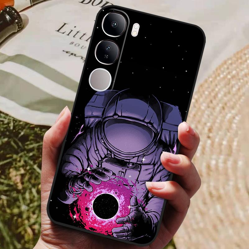 For Vivo V40 Lite 4G 5G V40Lite (IDN) V40E V 40 SE Case Luxury Painted Phone Silicon Back Cover For Vivo Y200 Y300 Cases Shell
