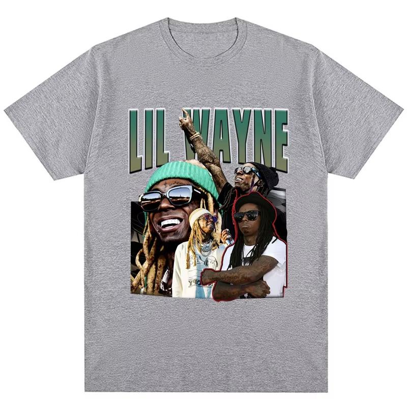 Vintage Rapper Lil Wayne Print Tshirts Men Women Hip Hop Punk T Shirt Cozy Cotton Trendy Gothic T Shirts Streetwear