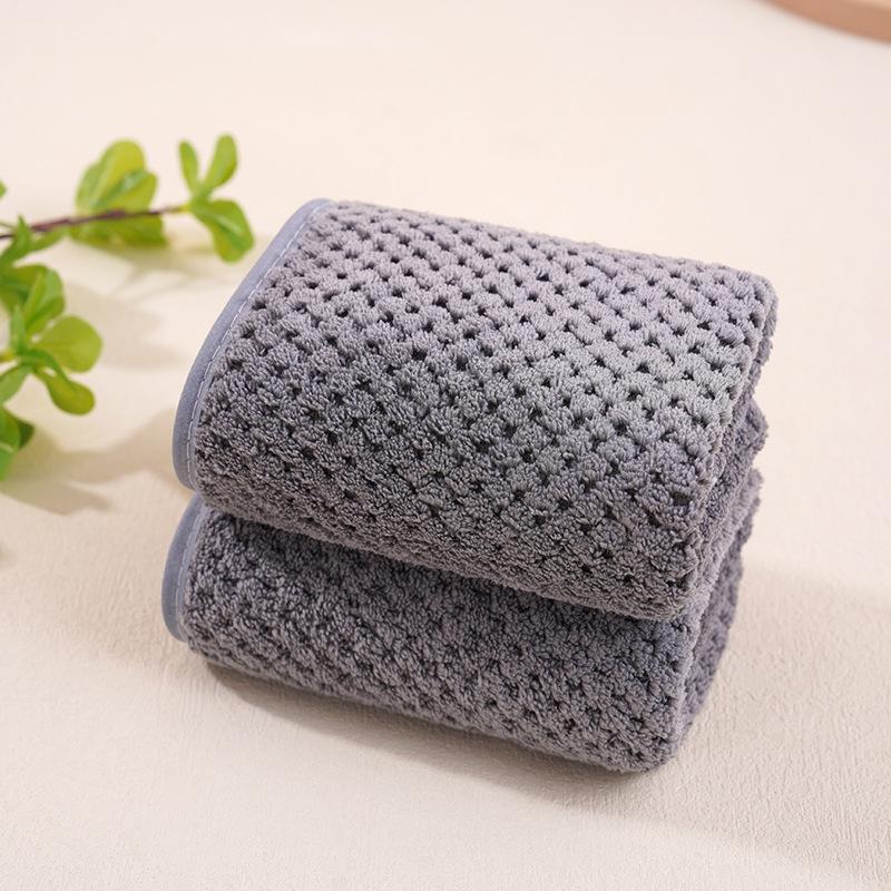 Warp-Knit Striped Coral Fleece Towels: Thick, Absorbent Face & Bath Gift Set