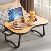 Laptop Desktop Cutlery and Laptop Bed Holder, Bedside Table Tray, Breakfast Bed Tray, Laptop Table with Cup Holder and Side Draw