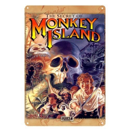 Monkey Island Commodore Amiga Ретро Видеоигра Металлическая Пластина Жестяной Знак 2030см алюминий 20x30cm（7.8x11.8inch）