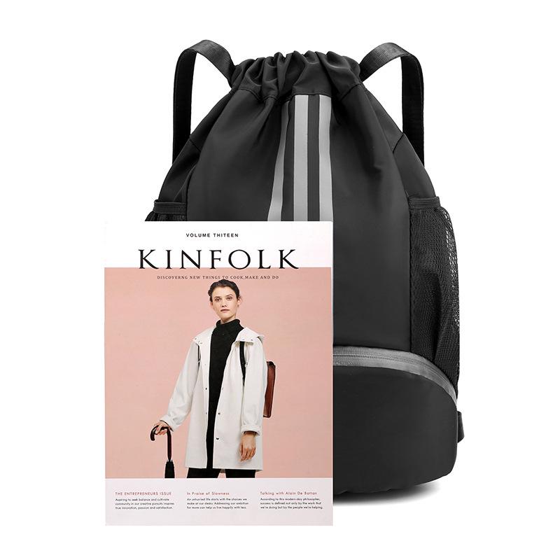 Women's Outdoor Drawstring Backpack for Travel, School, Sports, Fitness, and Basketball Storage