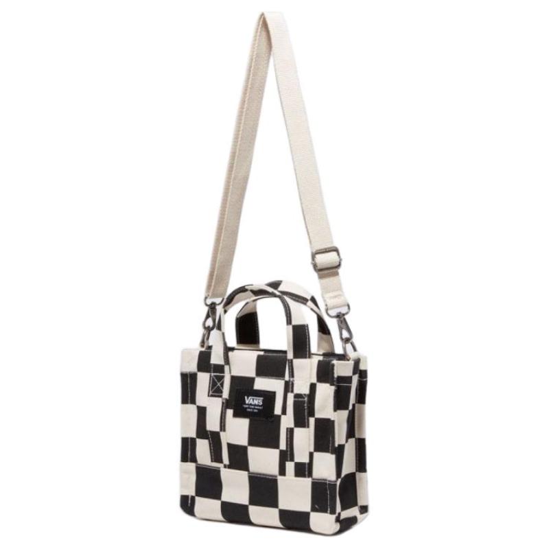 Vans Cotton Tote Bag, Shopping Bag, Shoulder Bag, Crossbody Bag, Handbag Mini Unisex White & Black Vans VN000HRW3KS