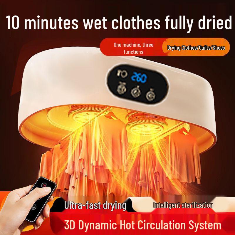 Foldable Portable Automatic Clothes Dryer for Dorms and Homes