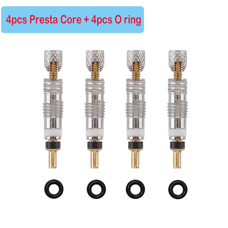 Bicycle Presta Valve Core Brass FV Nozzle Replacement MTB Road Bike Tubeless Core Remover Tool Alloy Tire Valve Caps Optional Valve Stems 1