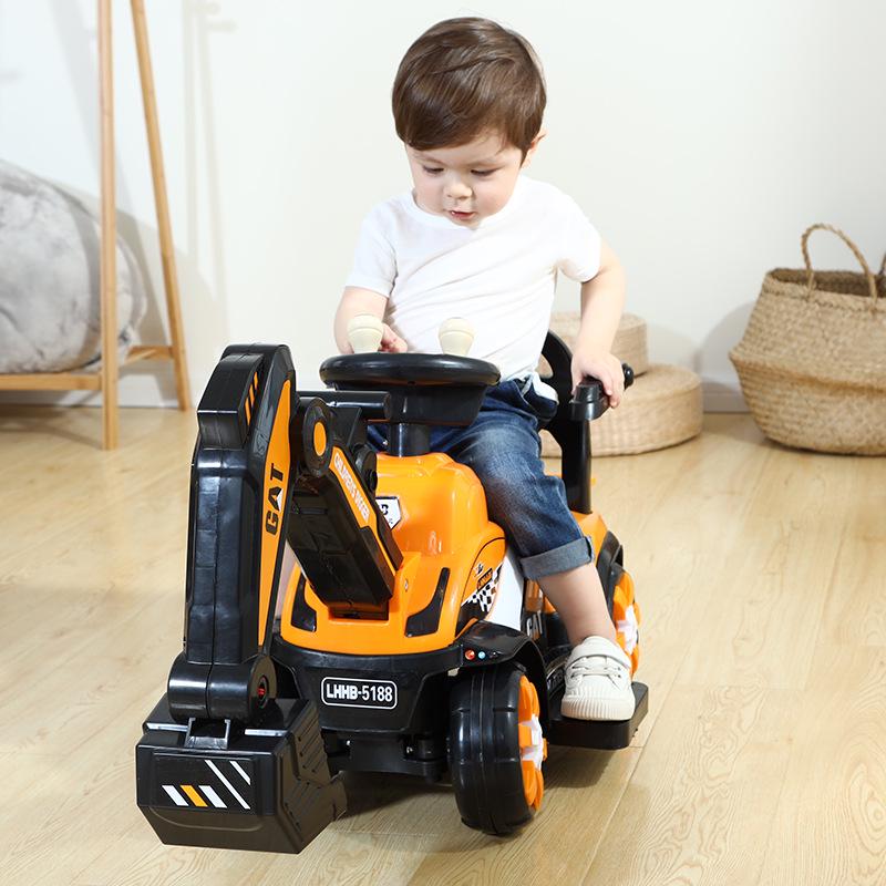 Large Ride-On Toy Excavator for Kids - Construction Digger Truck