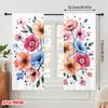 2 szt., druk płaski 2D Współczesne zasłony Symfonia kwiatowa Wszechstronne 100% poliester (bez pręta) Dekoracja Pokoju do Sypialni