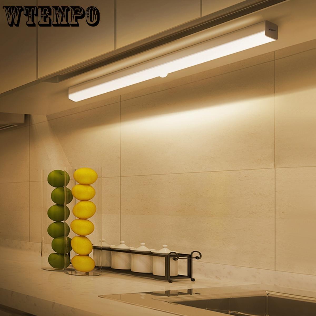 

Датчик движения PIR Подсветка шкафа Освещение шкафа Беспроводной USB Перезаряжаемый энергосберегающий светодиодный ночник Бар для шкафа Шкаф Лестница 10cm белый