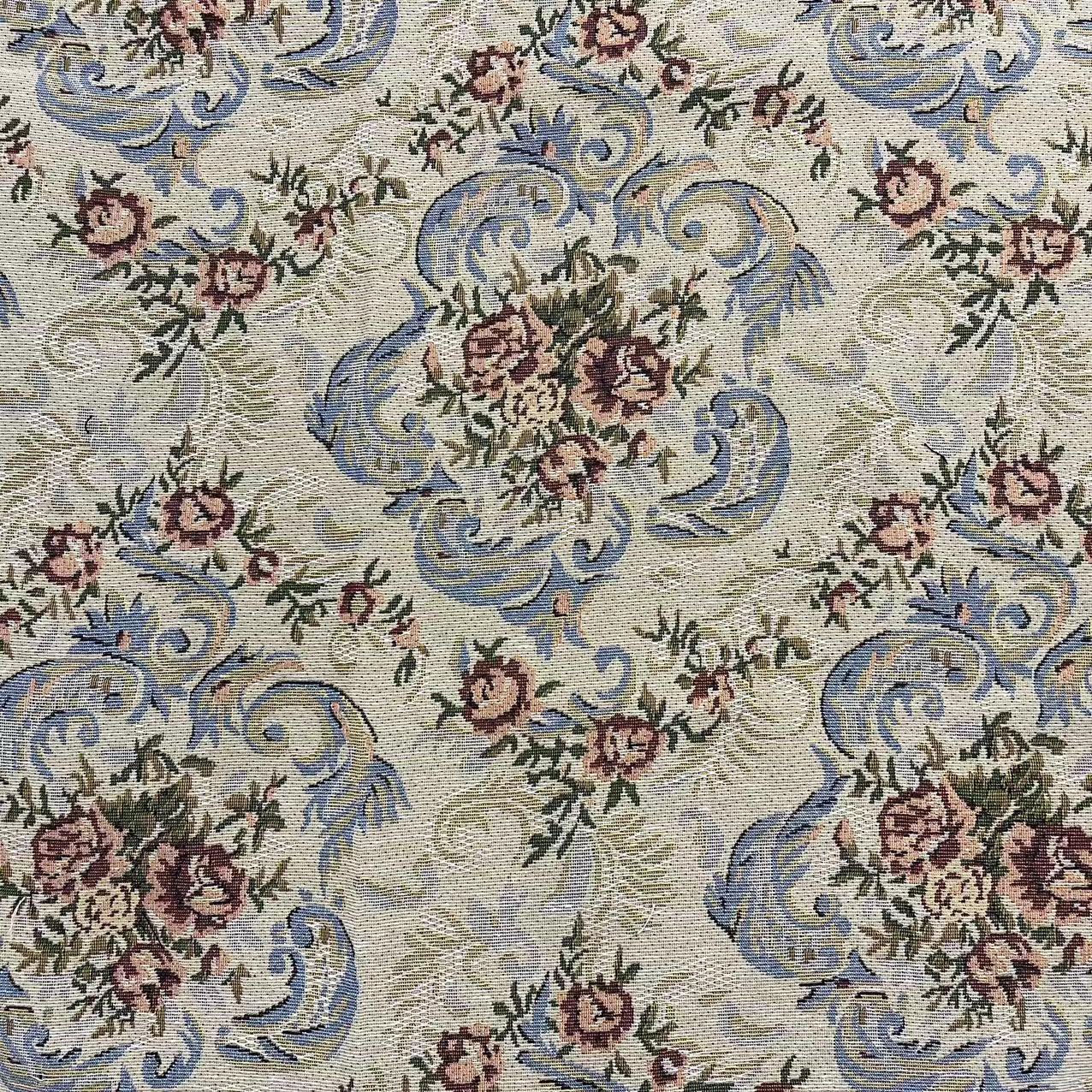 

Премиальная мелкая жаккардовая льняная ткань с розами для платья и сумки Width 1.48m