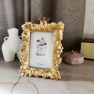 1pc American, Retro, Golden Palm Leaf Picture Frame, Picture Frame, Creative Simple Home, Decorative Gift Table, Wall Hanging