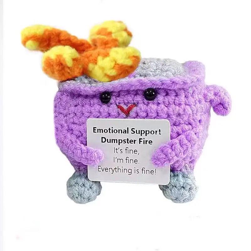 Handmade Knitted Fire Extinguisher Box Doll - Cute and Creative Yarn Ornament