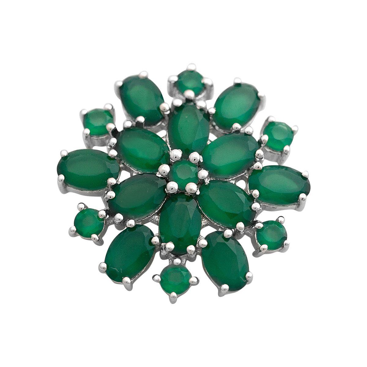 

Срібна брошка з натуральним агатом 5.715ct (2173458)