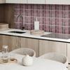 Vinyl Tile Set Easy Installation Vertical Mosaic Stripes 9x30x30 cm