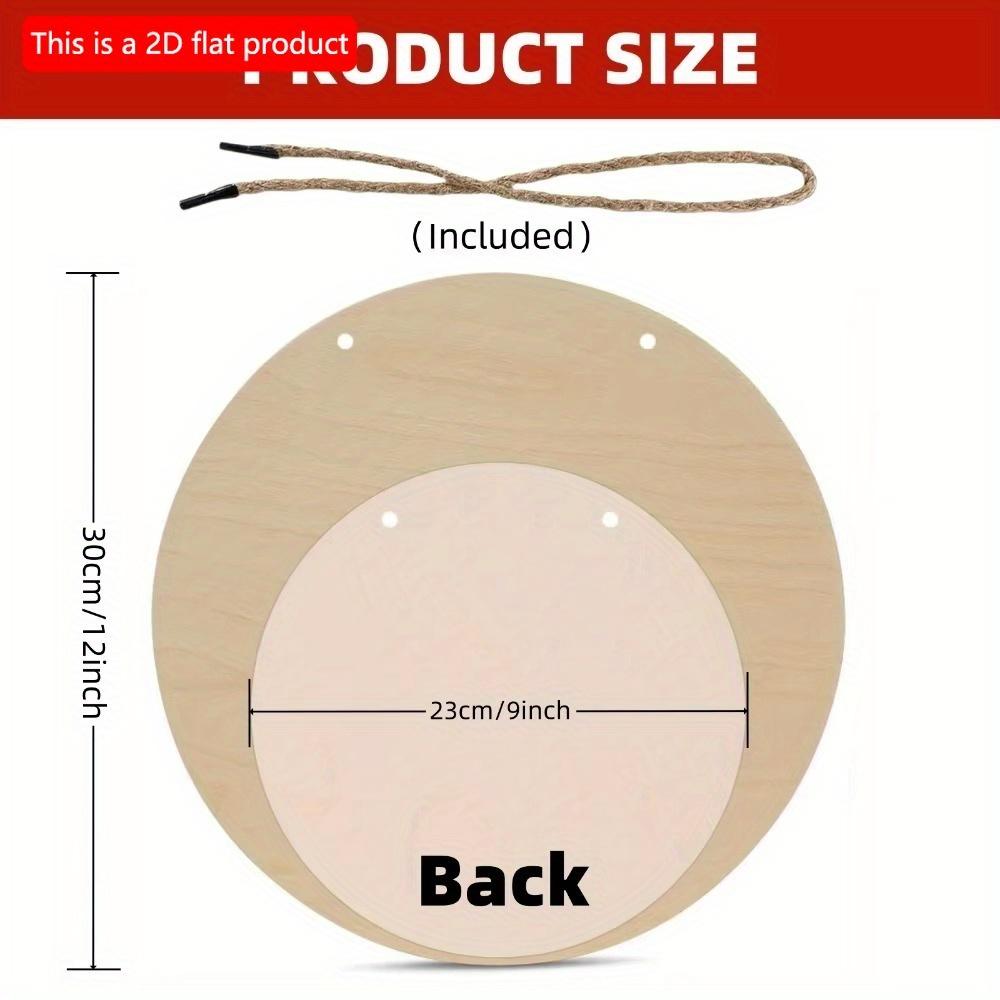1 Stück 2D-Flaches rundes Holzschild – 20 cm, antiker Stil und schönes Kunstdekorationsgeschenk, geeignet für Hotel, Bar, Club, Wanddekoration zu Hause