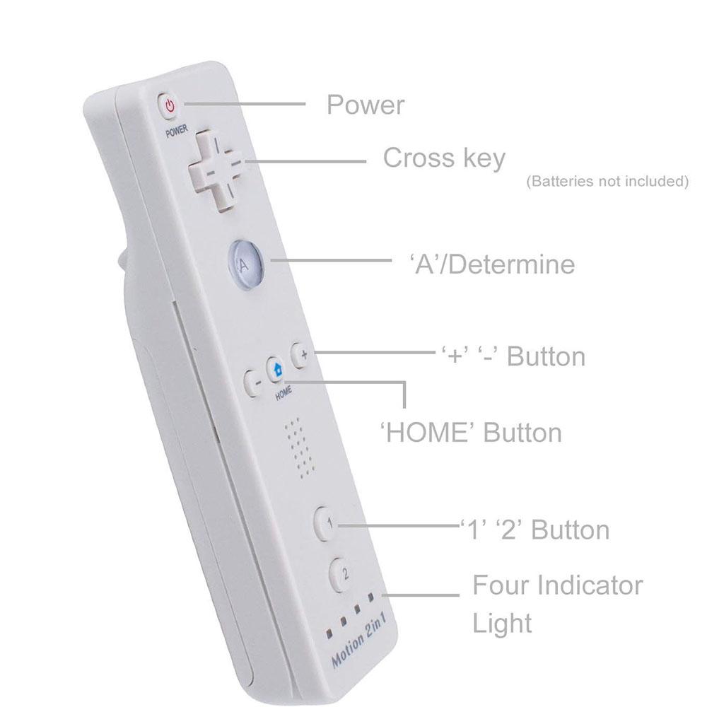Remote Controller for Nintendo Wii and Wii U,with Silicone Case and Wrist Strap,