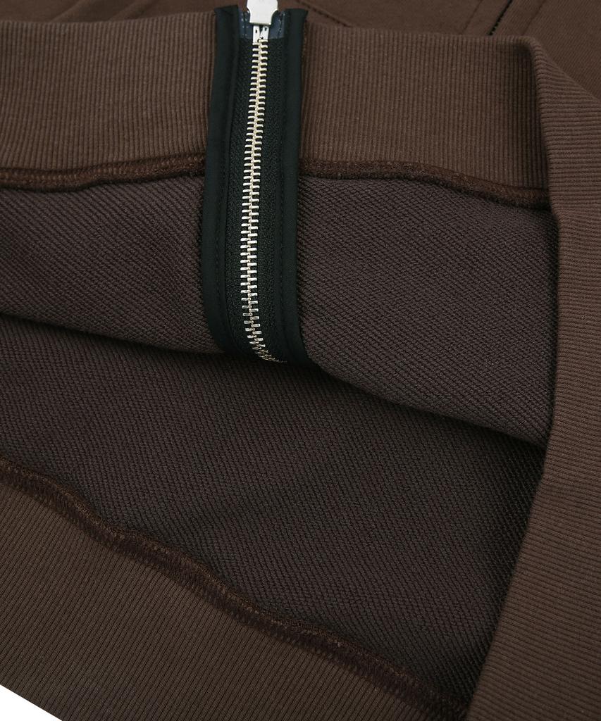 Gainsboro 2Way Signature 1 Zip-Up Hoodie_Brown
