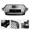 Gloss Black Front Bumper Radiator Vent Mesh Grille Grill Fit Q7 2016-2019