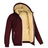 Men's Lambskin Hooded Sweatshirt, 2026 Fall/Winter, Trendy Solid Color, Plus Velvet, Thickened Jacket