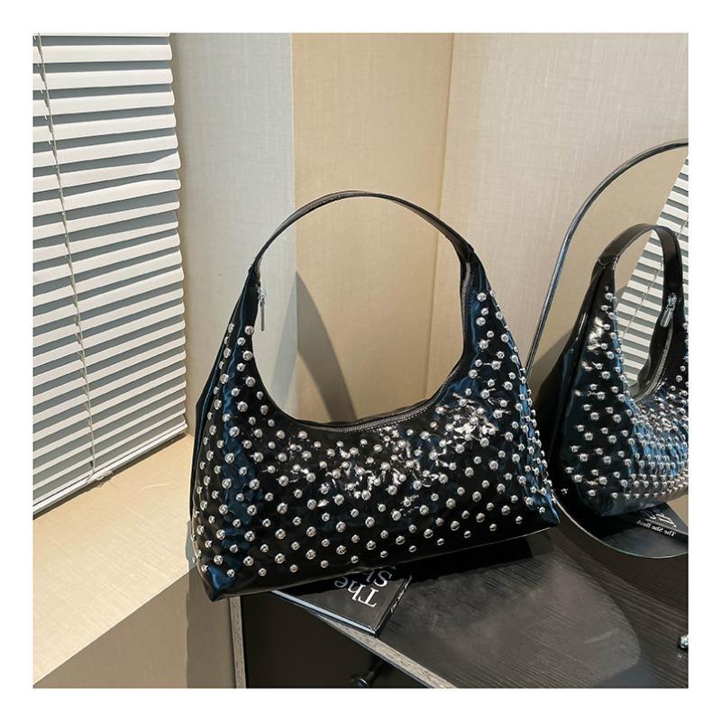 

Bag women s pu retro fashion shoulder bag high sense niche portable messenger dumpling tote bag чорний