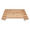 Pflanzenroller Untersetzer Quadratisch mit 360 Grad Abnehmbarem Lenkrad für Blumentopf 25x25cm S