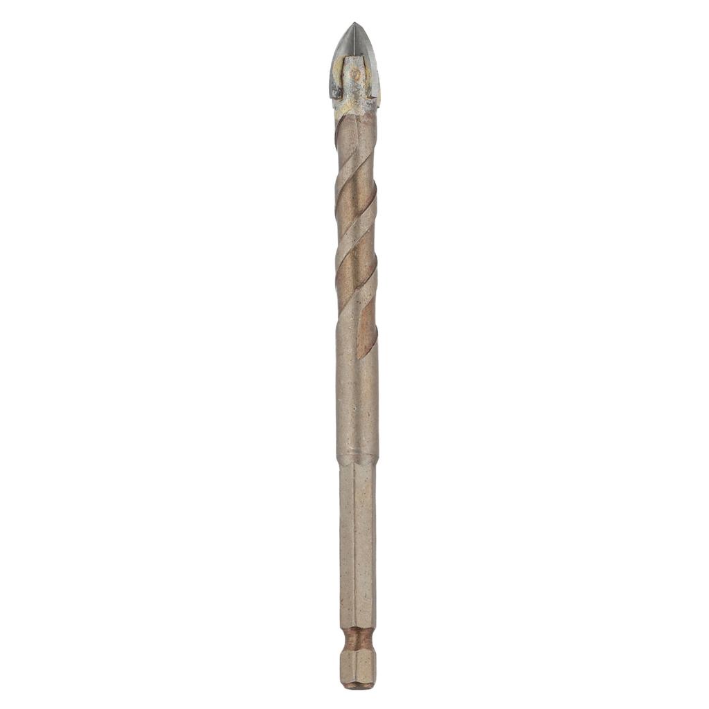 Hexagonal Shank Spiral Groove Cross Alloy Drill Bit Ceramic Four-blade Drill Bit