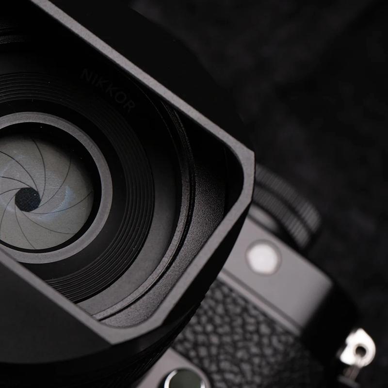 Square Metal Camera Lens Hood for Nikon Nikkor Z 28mm F2.8 Z 40 F2SE/Z 40mm F2 Lens Hood Lens Cap LH-N52 Replaces