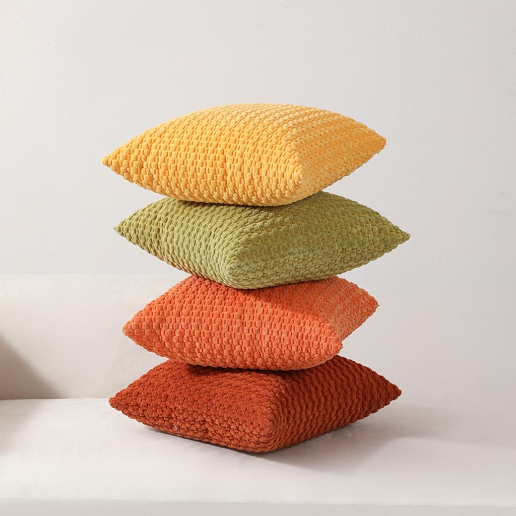 30-60cm Plüsch Gestreifter Kissenbezug mit Docht, Böhmischer Kissenbezug zur Heimdekoration für Ländliches Bauernhaus, Heimdekor Rückenlehnenbezug