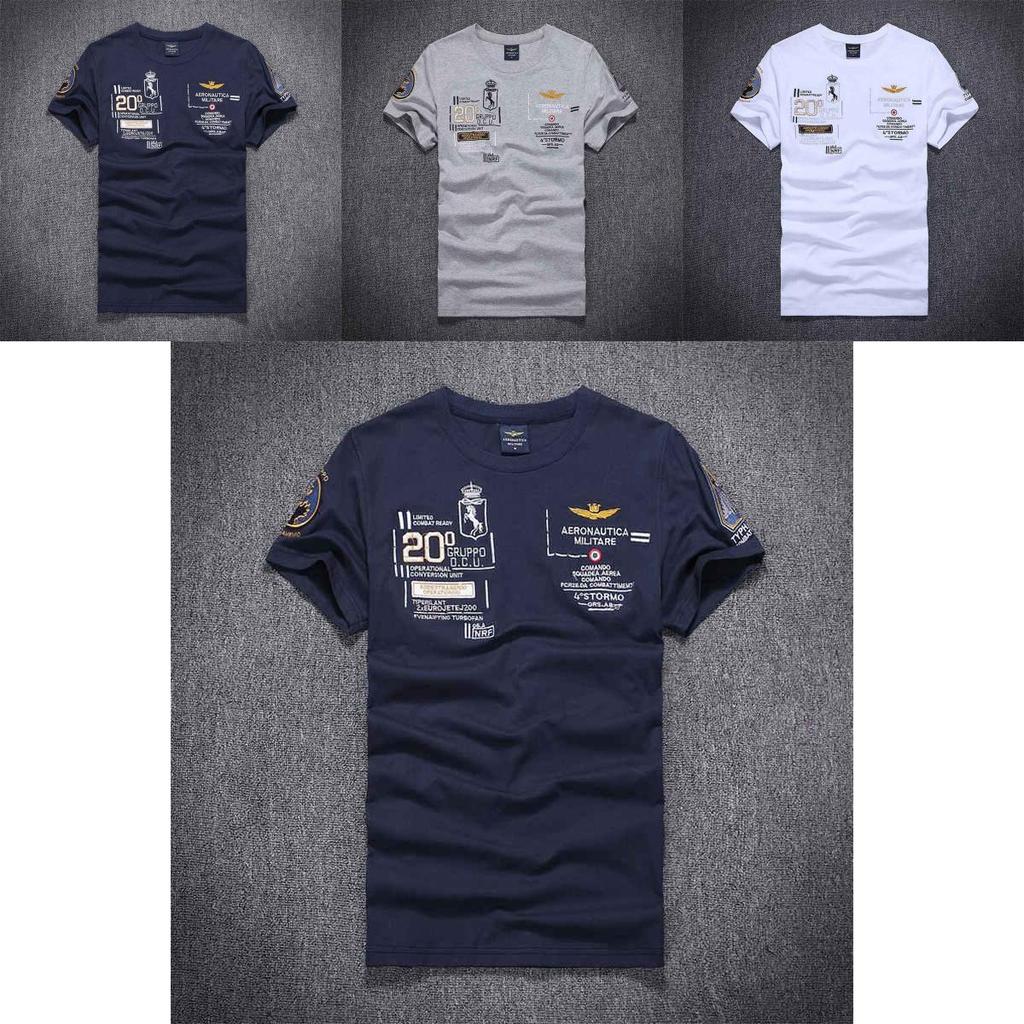 Man Tees Air Force One Mens Embroidered Short Sleeve Tshirt Casual Cotton Tee For Men