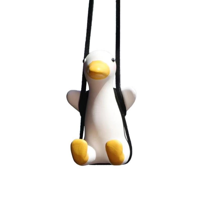 Car-Mounted Swing Duck Pendant - Trendy Yellow Cartoon Decor