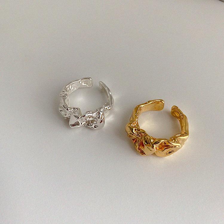 BFCLUB Silver Color Ring For Women Gold Dump Finger Open Vintage Handmade Ring Allergy For Party Birthday Gift