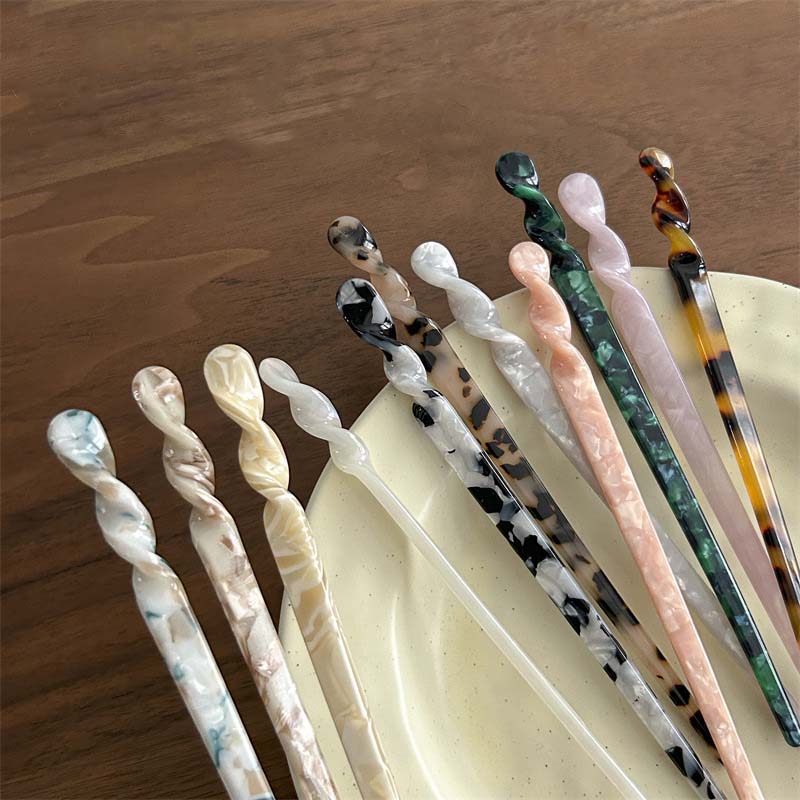 Haarstäbchen im chinesischen Stil, Vintage, Acetat-Harz, Essstäbchen, Frauen, Haarnadeln, Clip, Pin, Kopfbedeckung, Hochzeit, Schmuck, Zubehör