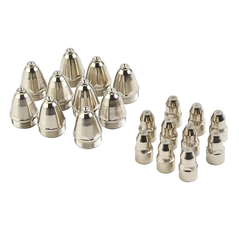 20 Stück Plasma Schneidbrenner Verschleißteile Schneiden 60A 80A Spitze Elektrode Düse