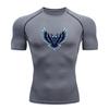Men's Compression Workout T Shirt, Double Headed Eagle Print