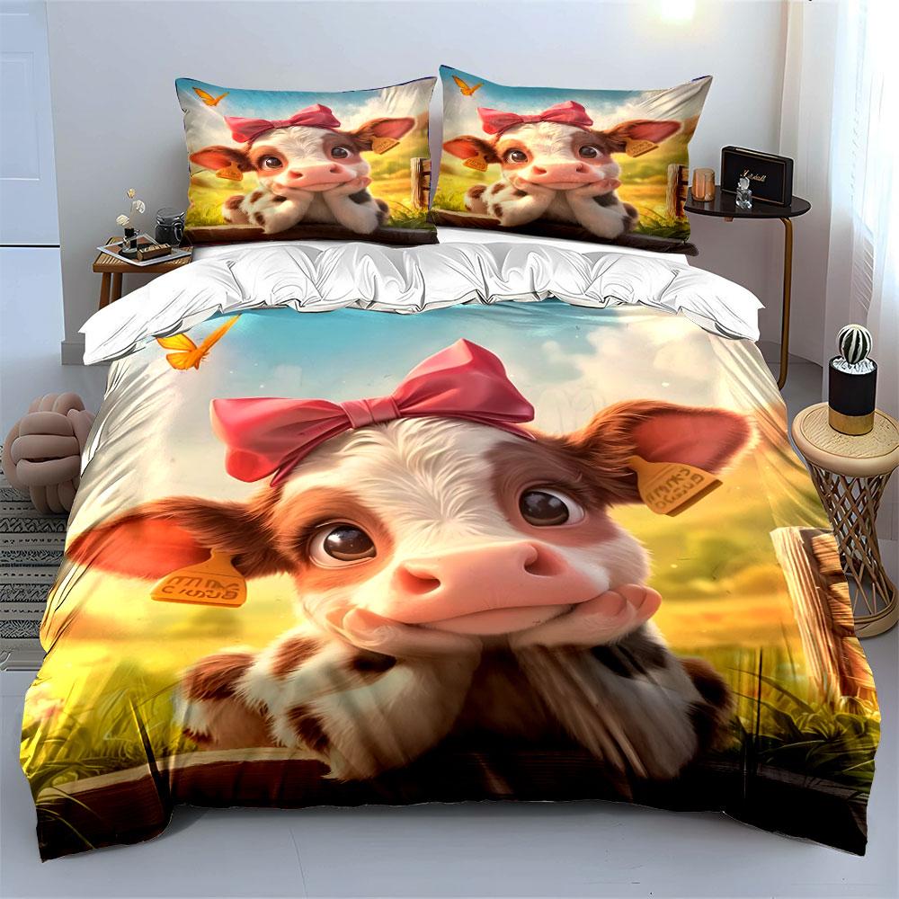 Cartoon Animal Gift Set Multiple Sizes Kid'S And Adults' Bedroom Exquisite 3Pc Bedding Set, Gift