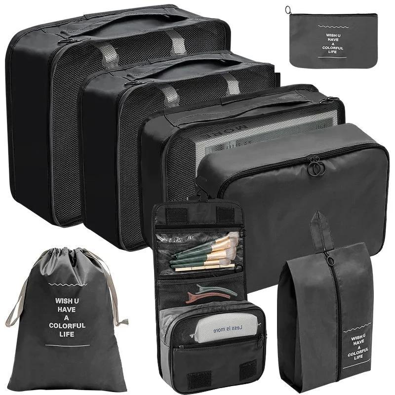 7/8 Pcs Set Travel Organizer Storage Bags Suitcase Packing Cubes Set Cases Portable Luggage Clothes Shoe Tidy Pouch Folding