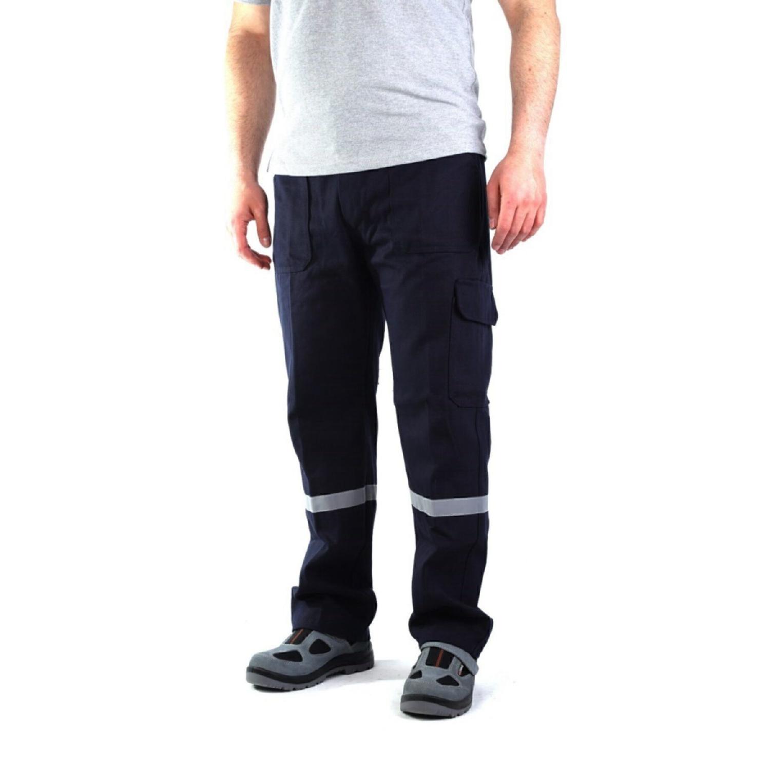 

Eser 7 7 Gabardine Comb Work Trousers With Reflective Winter Navy Blue S