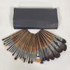 Private Label Natural Goat Hair Makeup Brush Set Professional 14/24/26/28pcs Wood Handle Cosmetic Make Up Brushes Kit