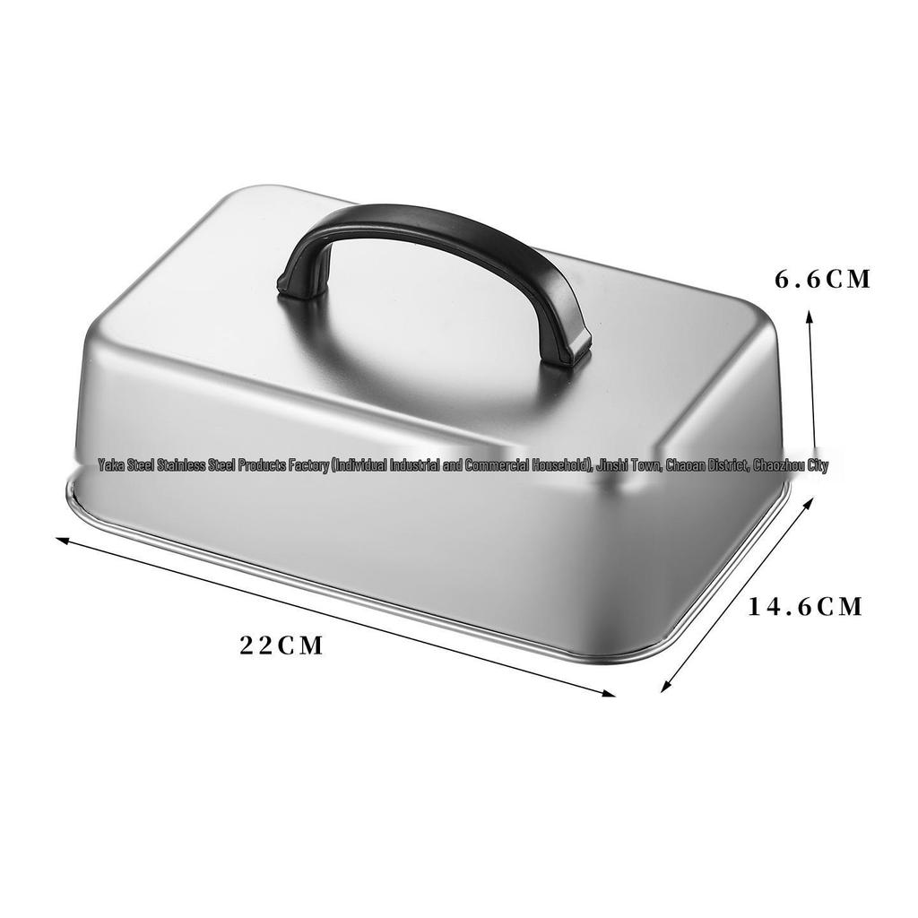 Square Stainless Steel BBQ Griddle Lid - New Model Grill Cover Dome for Steaks