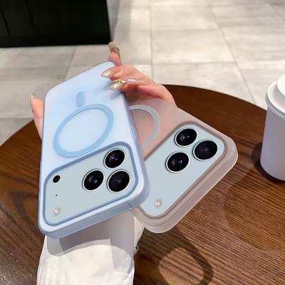 Ultradünne Matte Hülle für iPhone 17 Air 16 E 15 14 13 12 11 Pro Max Plus Magnetisch für Magsafe Kabelloses Laden PC-Abdeckung