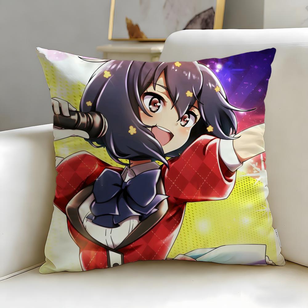idol anime Zombie Land Saga Cushion Cover Soft  EasyWash Pillow Case  Versatile for Couch Bed Travel and Office