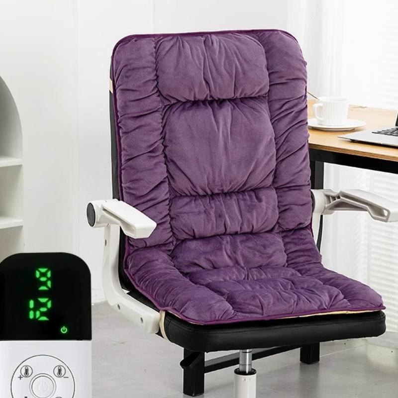 Heated Seat Cushion Backrest Integrated Electric Chair Pad Winter Warm Buttocks Stool Cushion Energy Saving Temperature Control Gaming Chair Cushions