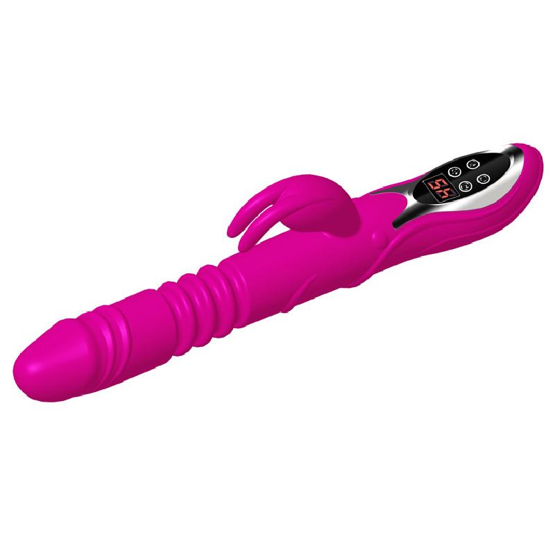 Warmed Telescopic Rabbit Vibrator Automatic Insertion Swing Female Adult Masturbator Sex Products Vibrador? Feminino Pra