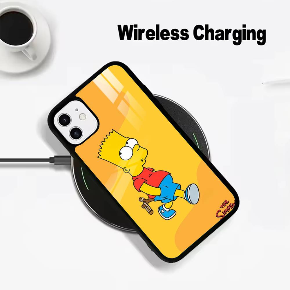

Simpsons-Funny Cartoon Phone Case For IPhone17 16 15 14 13 12 11 Pro Max 16/15/14Plus Wireless Charger Cover Funda iPhone16Pro