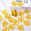 Gold Glitter 40th Birthday Confetti - Forty Birthday Confetti Paper Scatter Party Table Decor, Happy 40th Anniversary Party Decor (Gold Glitter 40th