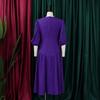 Pleated Puff Sleeve Plus Size Dress - European & American Fashion 2022