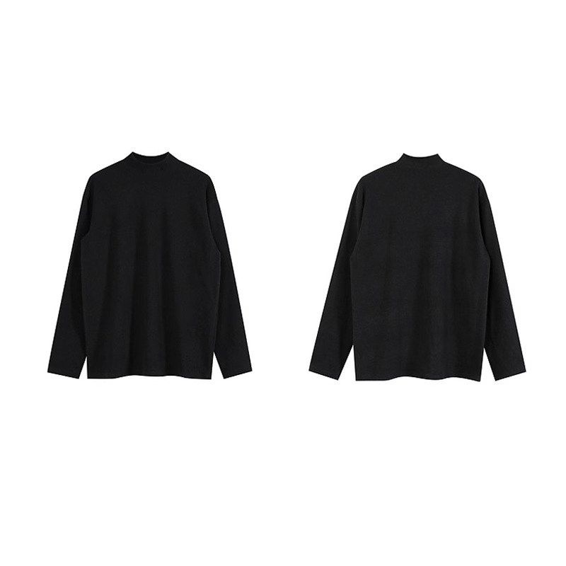 Wassup Basic High-End Half-High Collar Thermal Base Layer Top for Men and Women, Versatile American Style Trendy Brand T-Shirt for Spring and Autumn